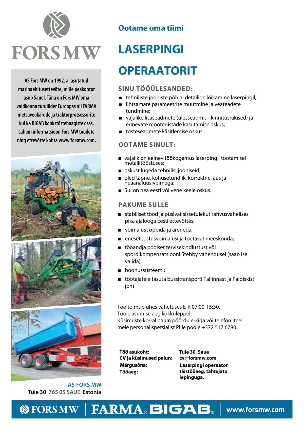 Fors MW AS Laserpingi operaator