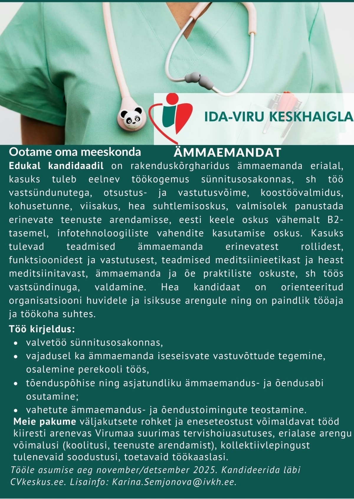 Ida-Viru Keskhaigla SA Ämmaemand