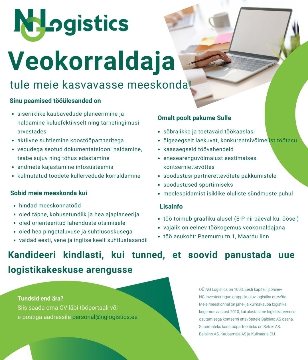 OÜ NG Logistics Veokorraldaja