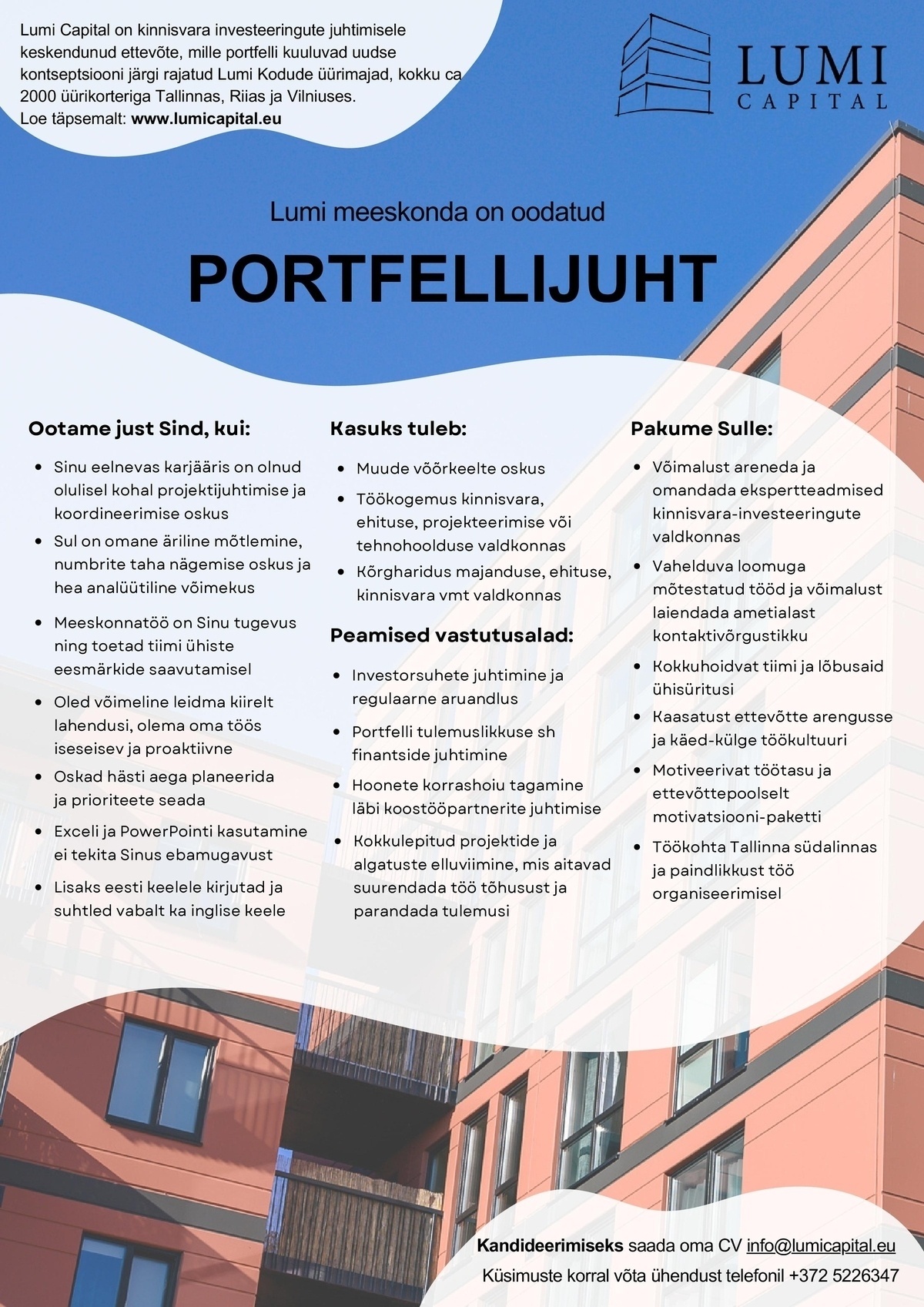 Lumi Capital OÜ Portfellijuht