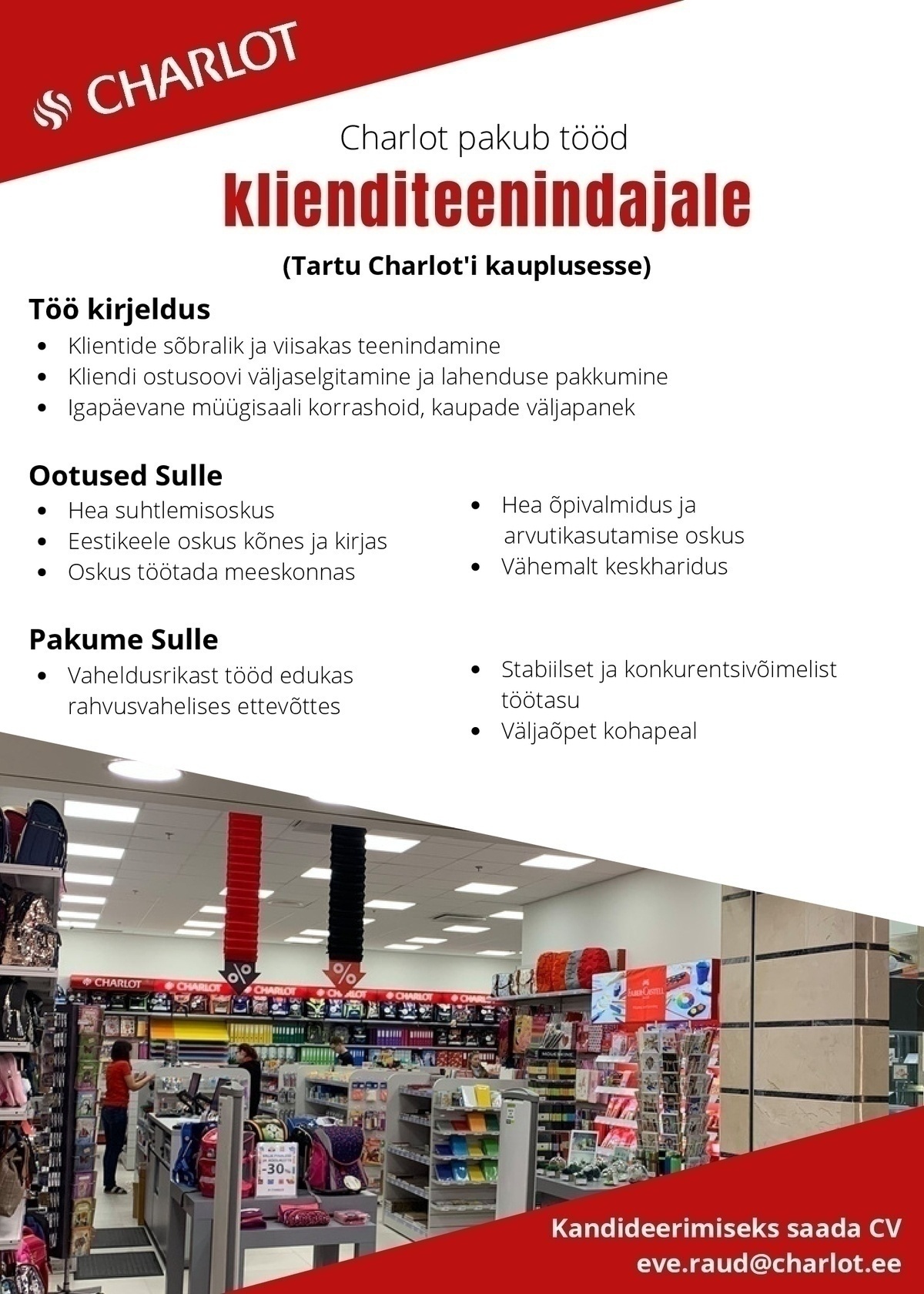 Charlot OÜ Klienditeenindaja