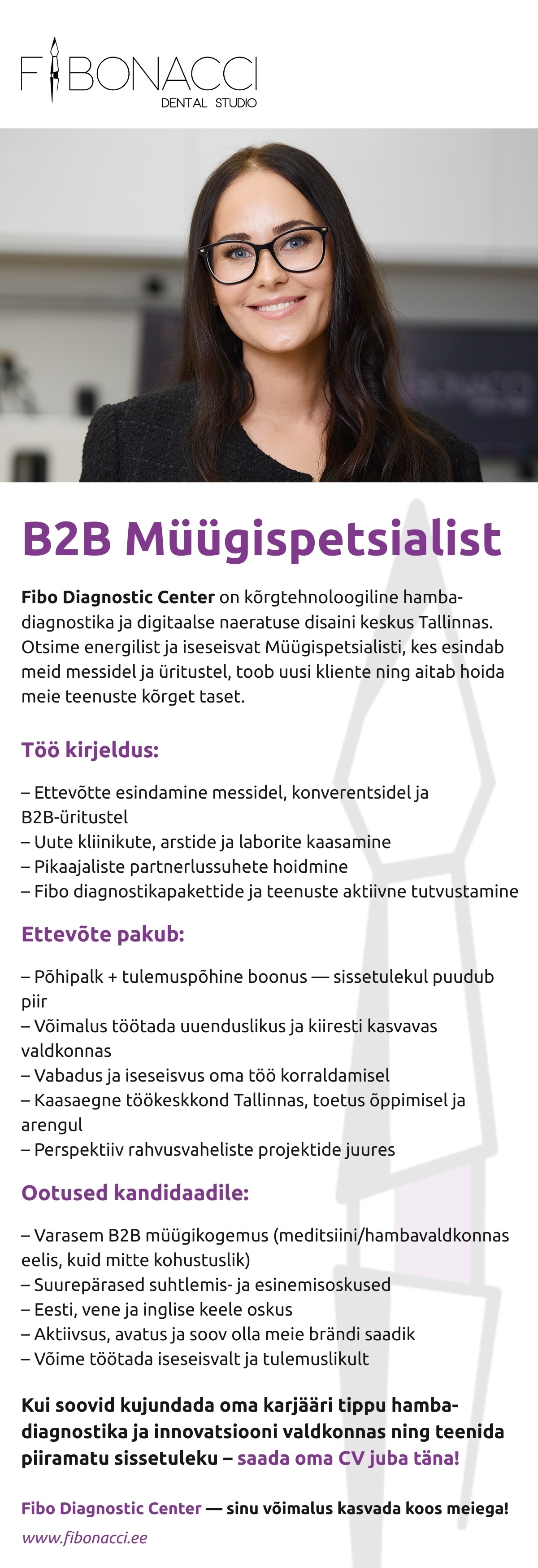 Fibonacci Studio OÜ Müügispetsialist