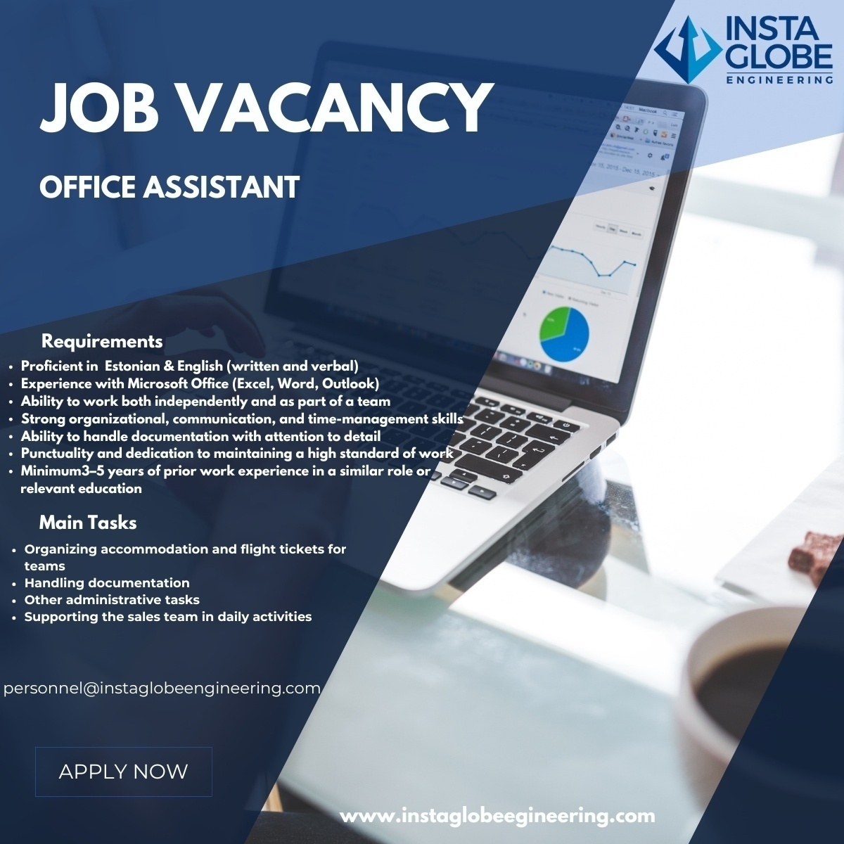 Insta Globe Engineering OÜ Office & Team Coordinator
