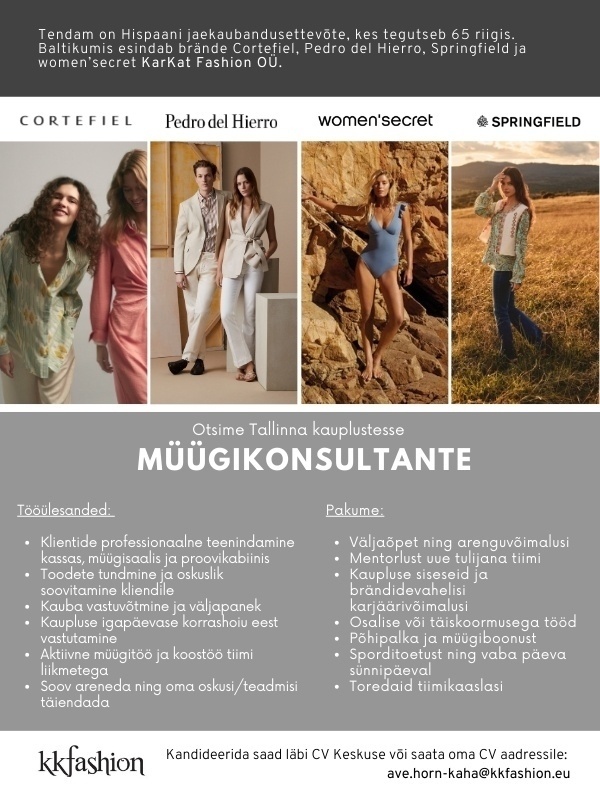 KARKAT FASHION OÜ Klienditeenindaja-müügikonsultant