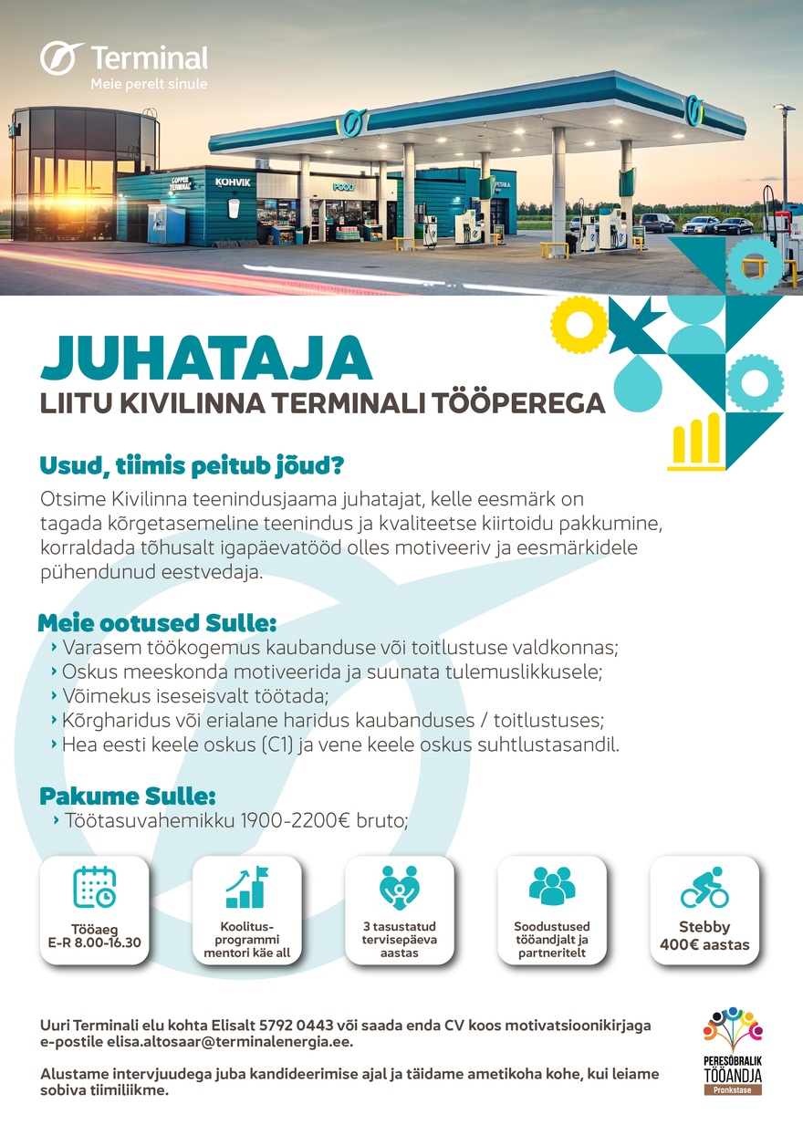 AS Terminal Juhataja AS Terminal Kivilinna teenindusjaama