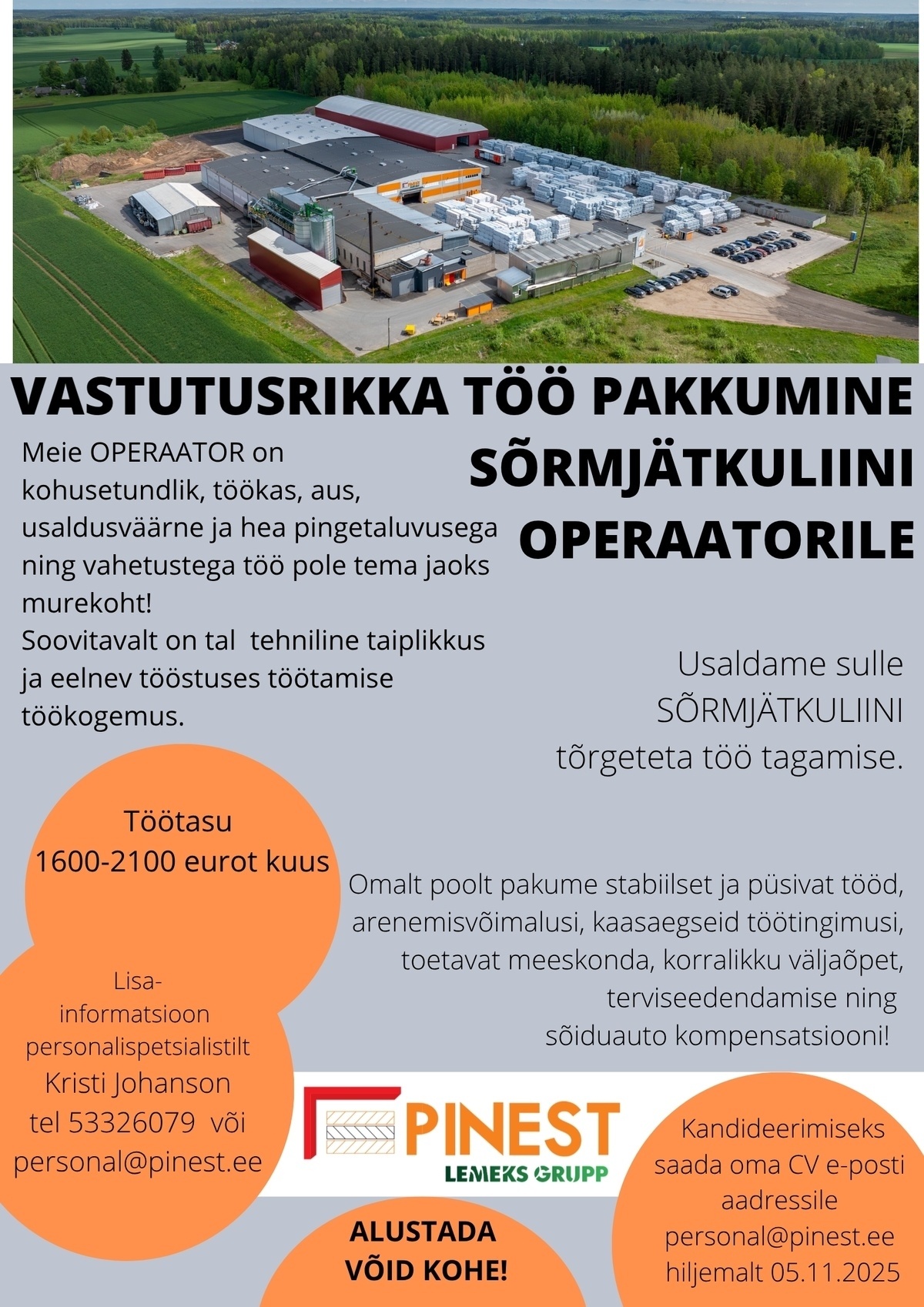 Pinest AS Sõrmjätkuliini operaator