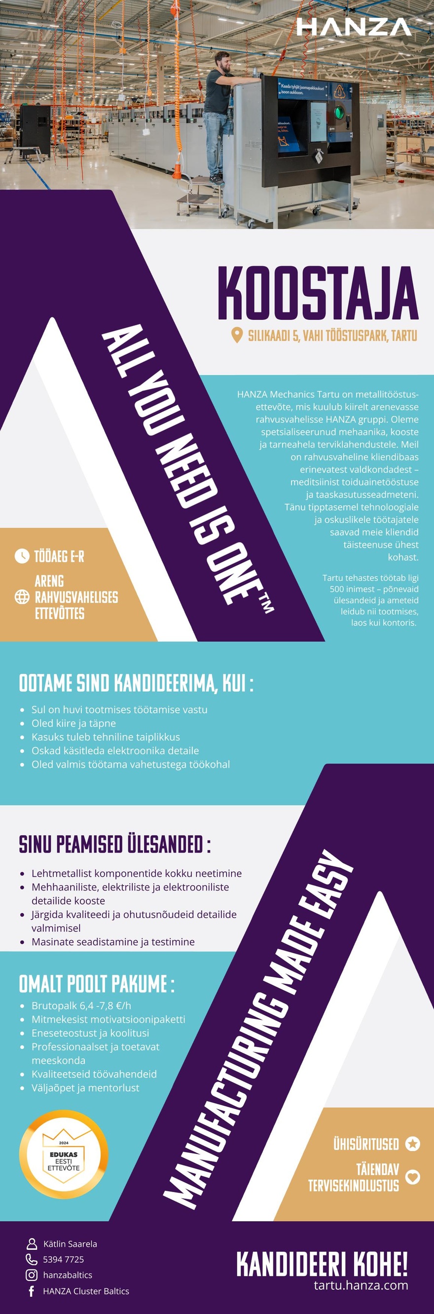 HANZA Mechanics  Tartu AS Koostaja