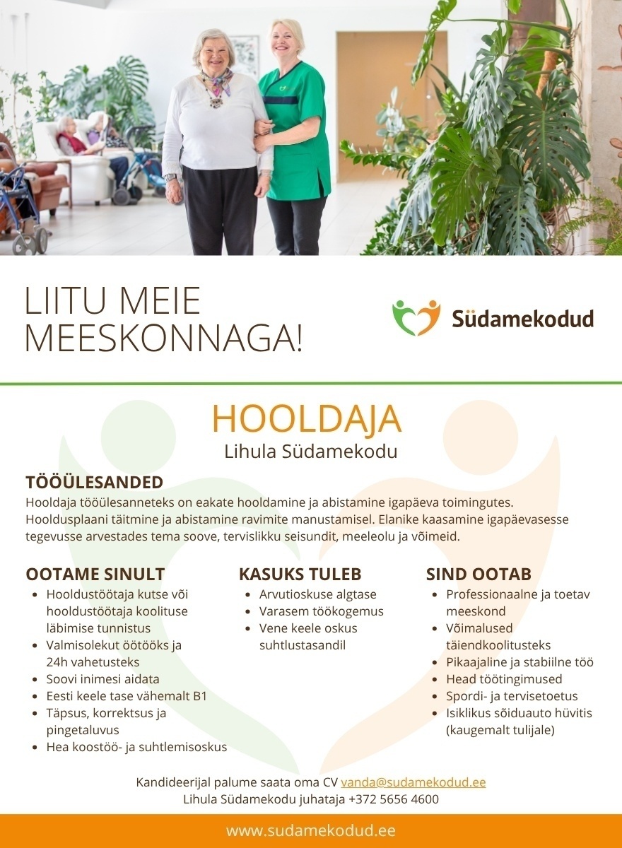 Südamekodud AS Hooldaja Lihula Südamekodusse