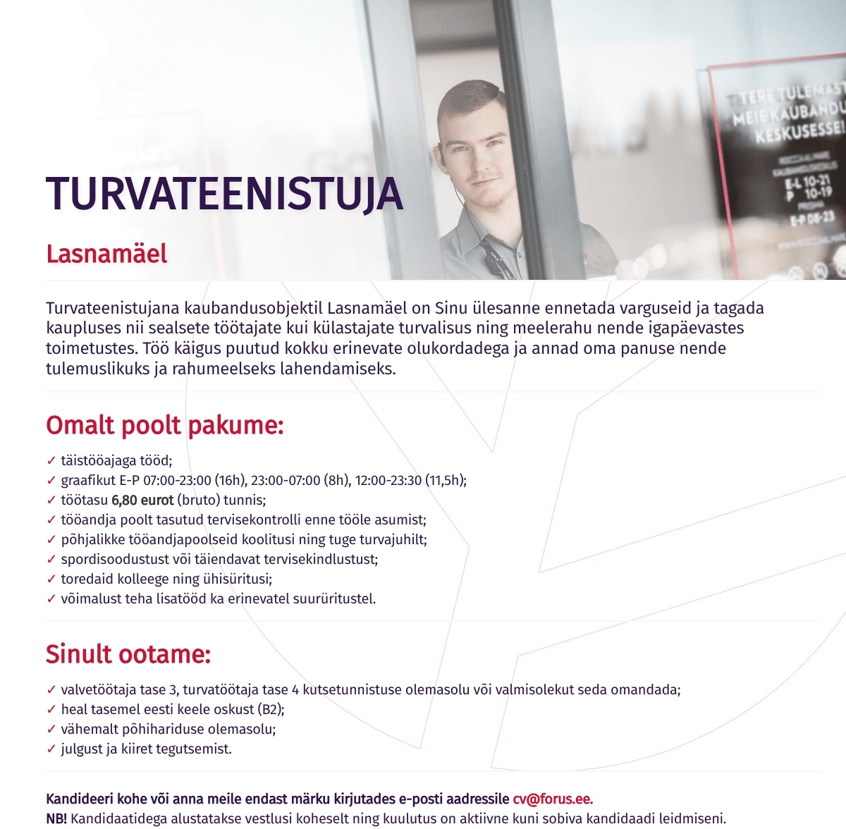 Forus Security AS Turvateenistuja Lasnamäel