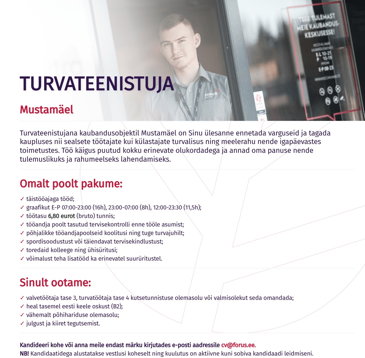 Forus Security AS Turvateenistuja Mustamäel