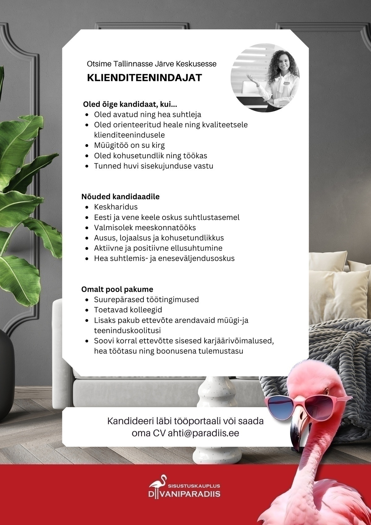 Diivaniparadiis OÜ Klienditeenindaja