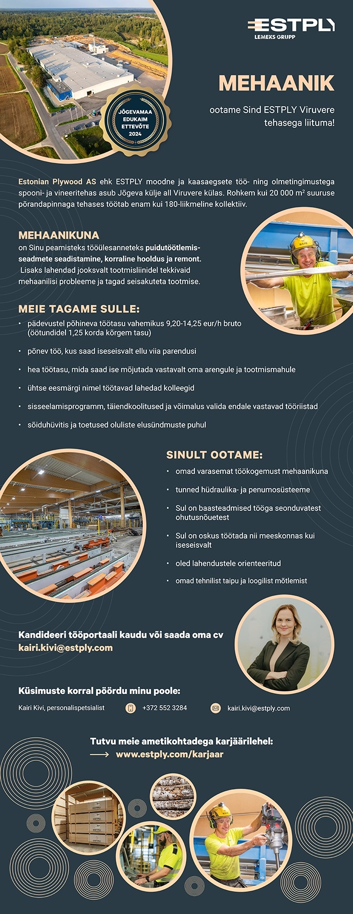 ESTONIAN PLYWOOD AS Mehaanik