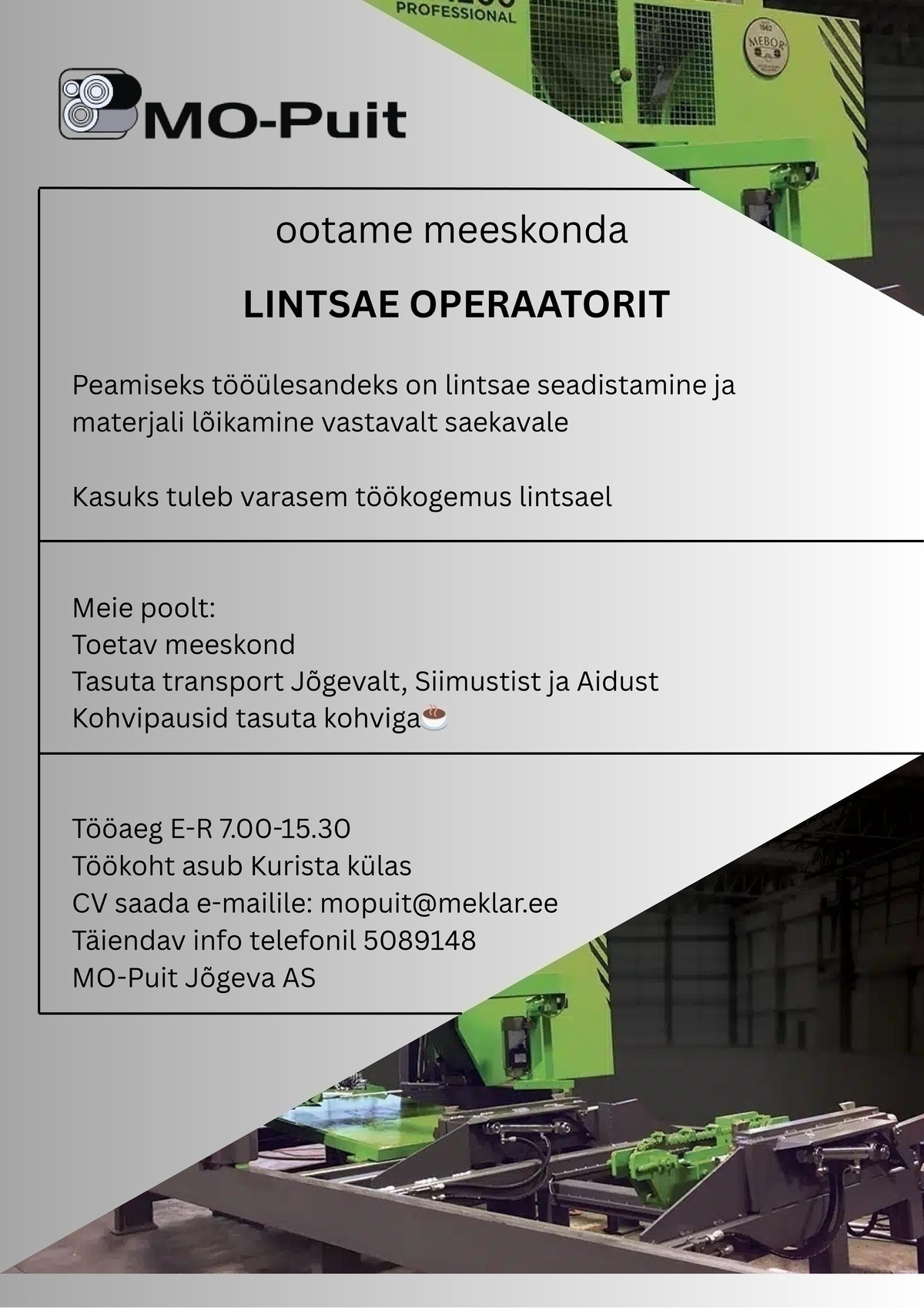 MO-Puit Jõgeva AS LINTSAE OPERAATOR