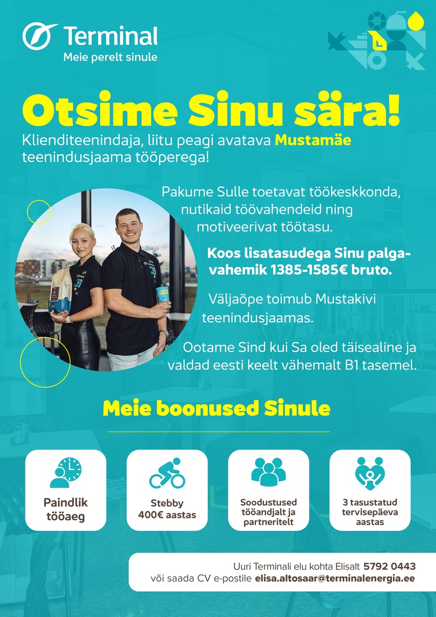 AS Terminal Klienditeenindaja Mustamäe teenindusjaama