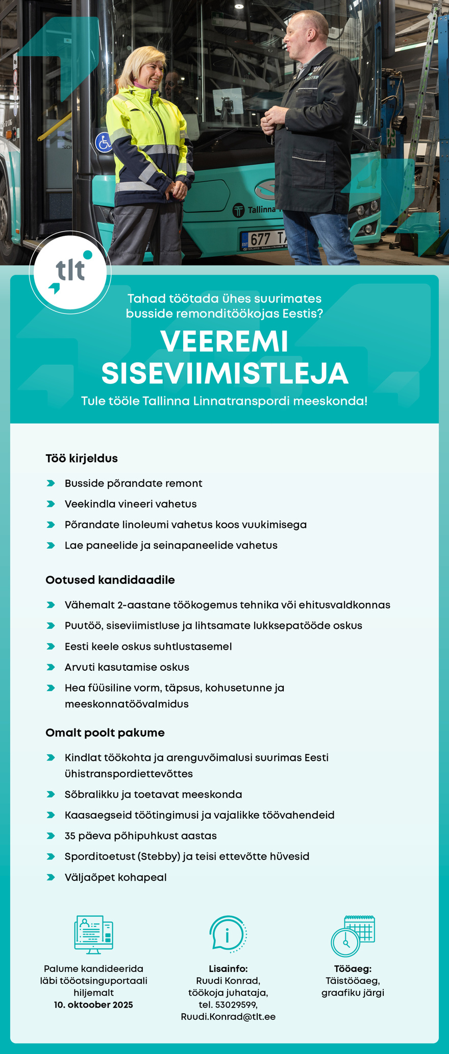 AS Tallinna Linnatransport Veeremi siseviimistleja