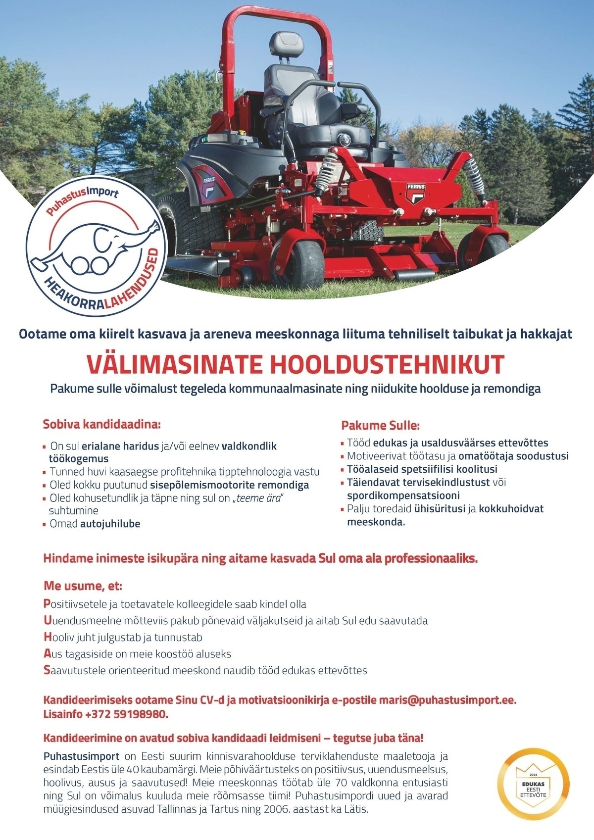 Puhastusimport OÜ Hooldustehnik