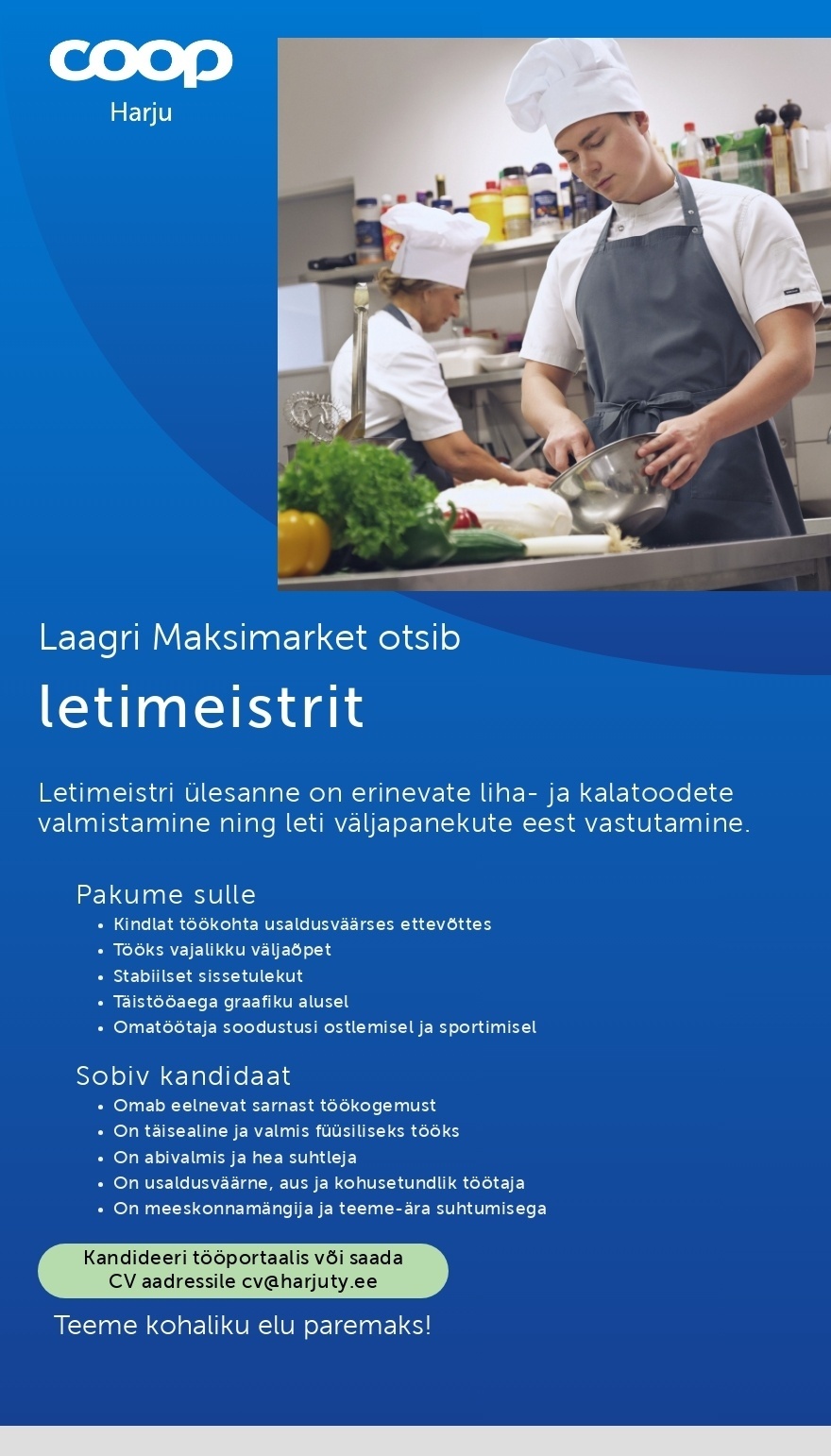 Harju Tarbijate Ühistu Letimeister Laagri Maksimarketisse (Coop Harju)