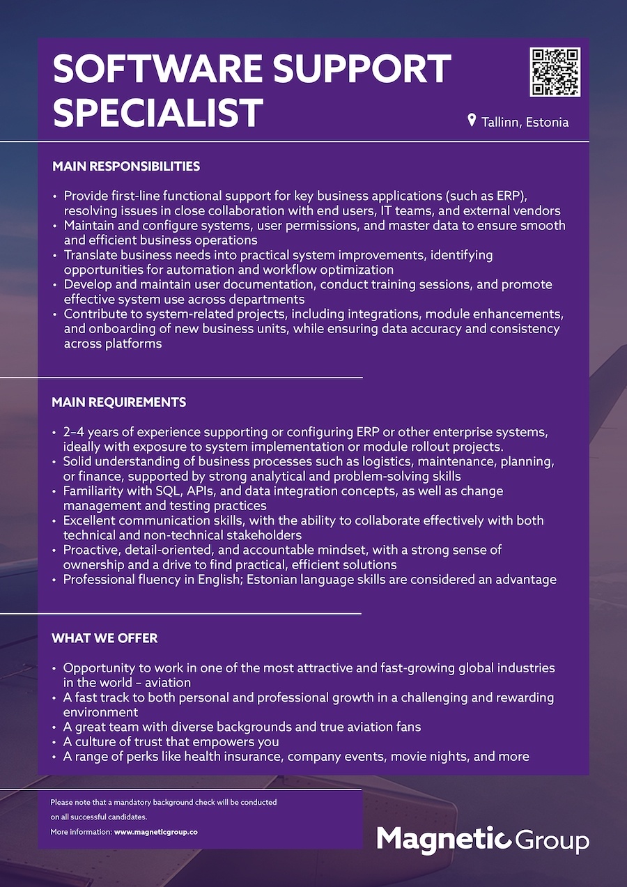 Magnetic MRO AS Software Support Specialist