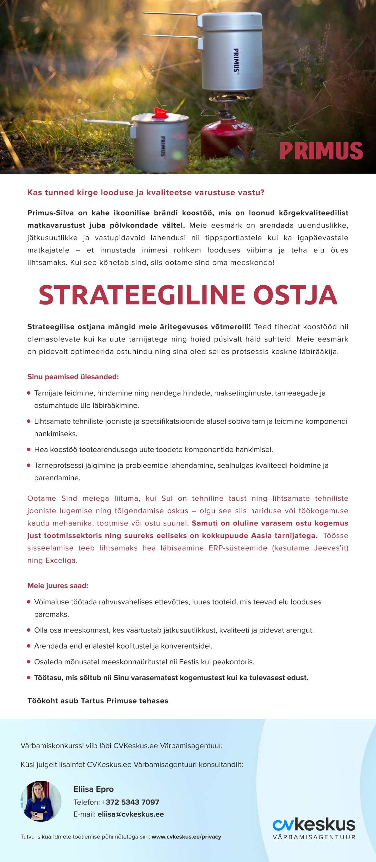 Primus Eesti OÜ STRATEEGILINE OSTJA