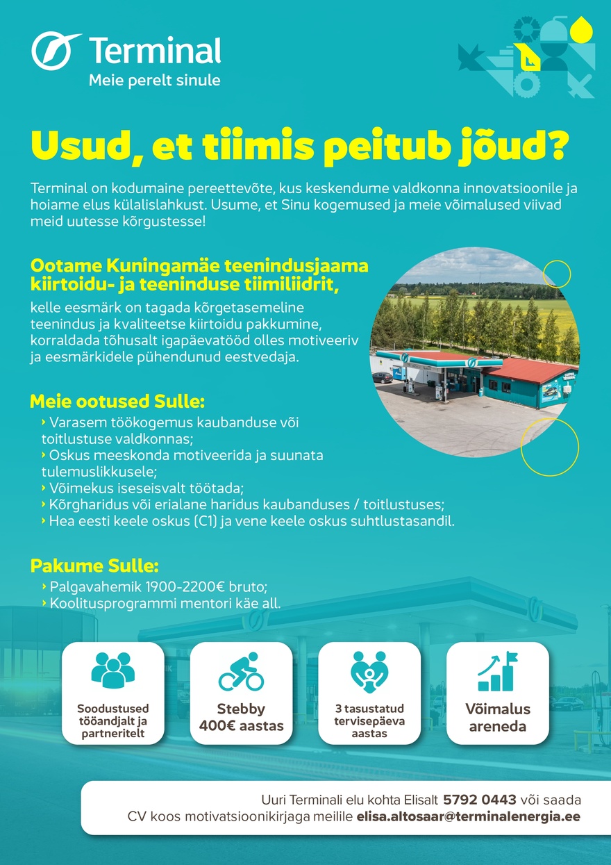 AS Terminal Tiimiliider AS Terminal Kuningamäe teenindusjaama