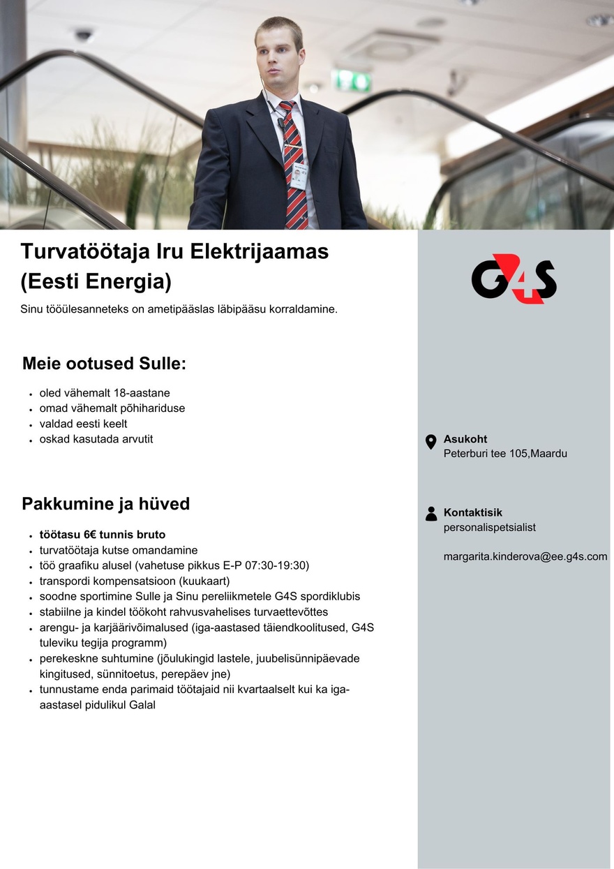 AS G4S Eesti Turvatöötaja Iru Elektrijaamas