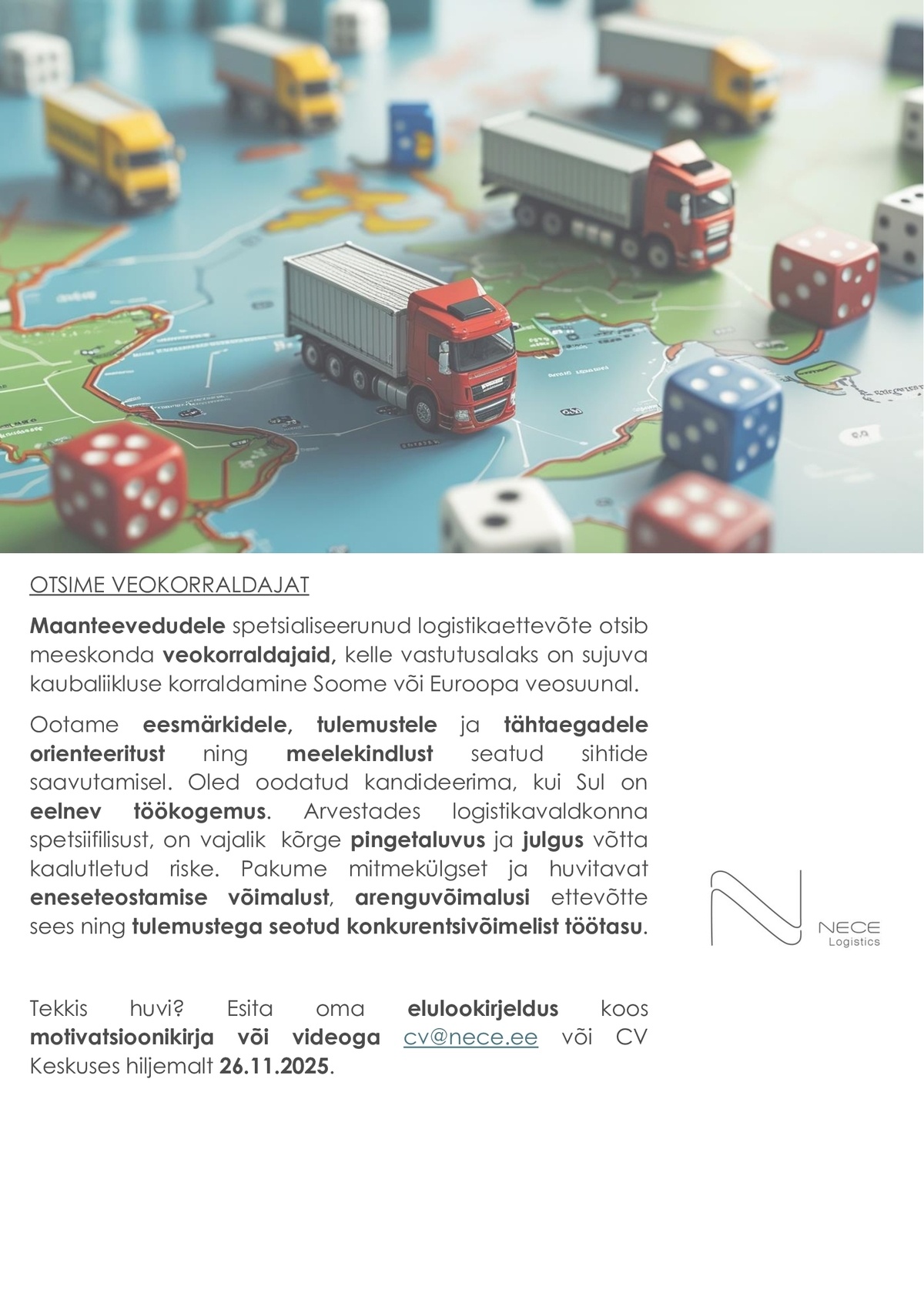 NECE Logistics OÜ Veokorraldaja