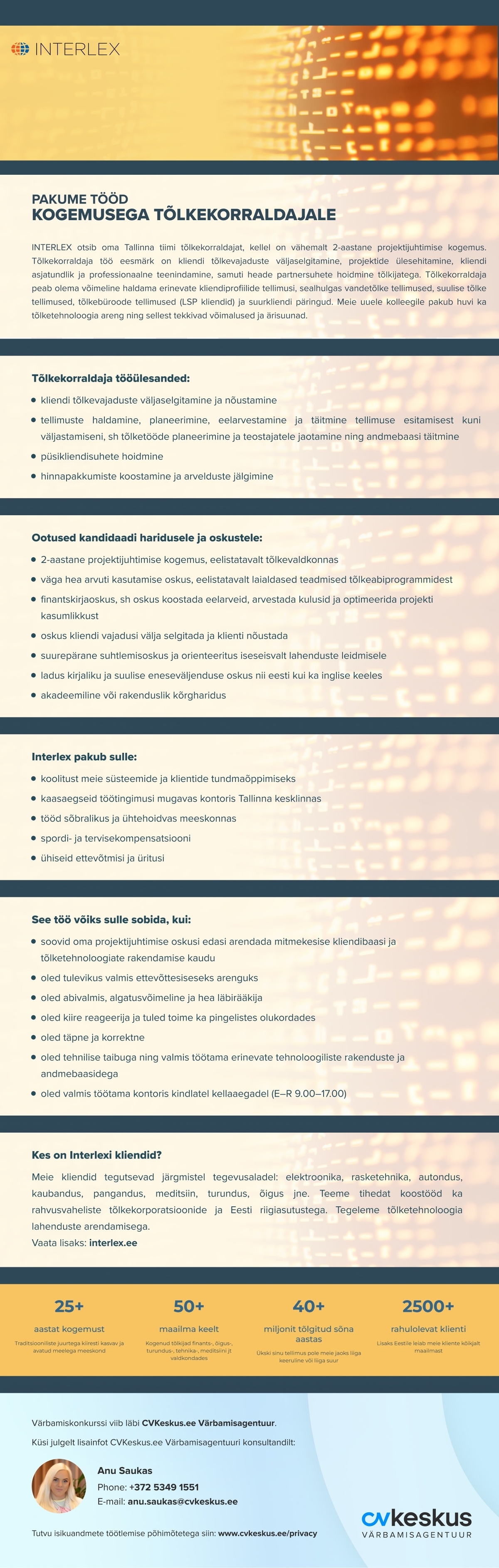 Interlex OÜ TÕLKEKORRALDAJA