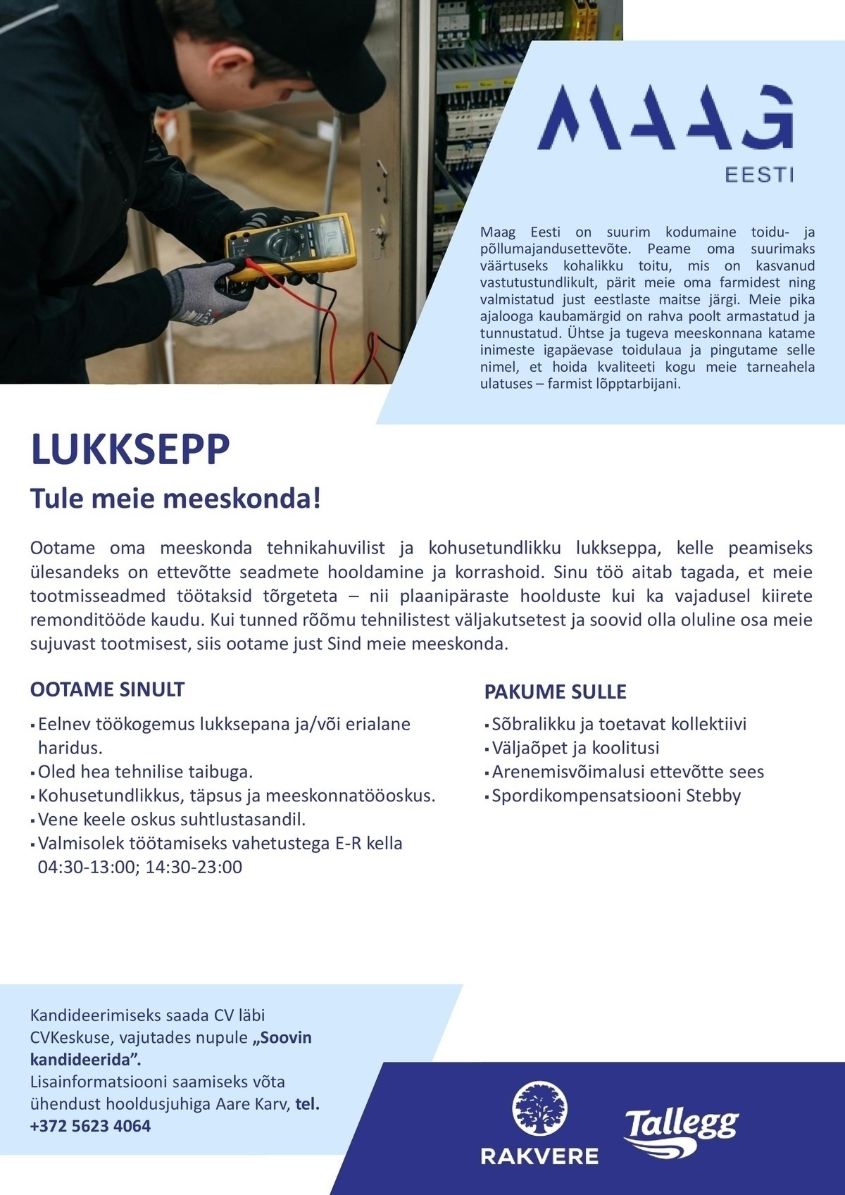 Maag Eesti AS Lukksepp