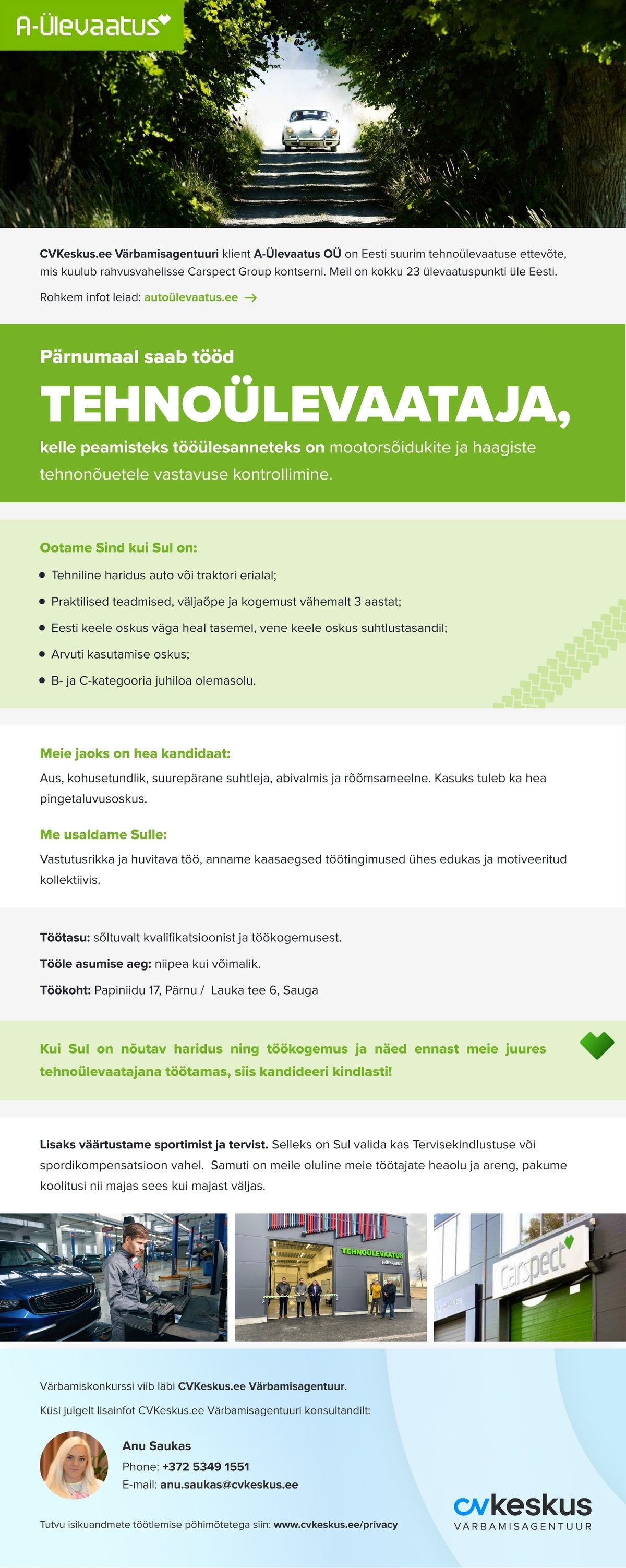 A-Ülevaatus OÜ TEHNOÜLEVAATAJA