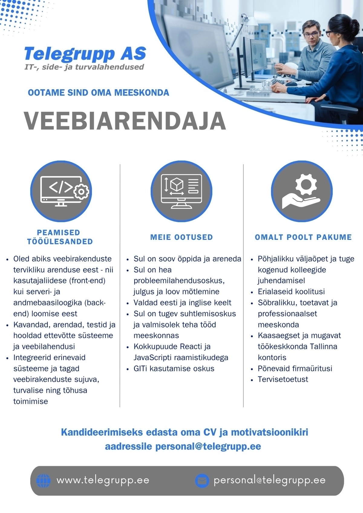 Telegrupp AS Veebiarendaja