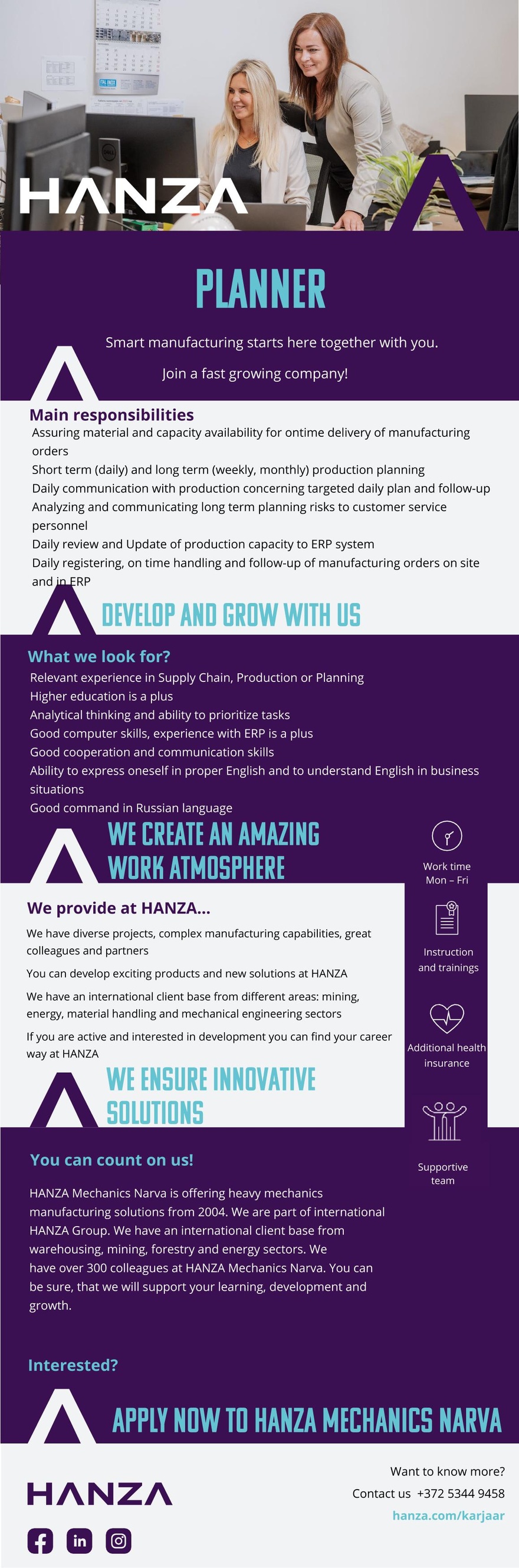 HANZA Mechanics Narva AS Planner