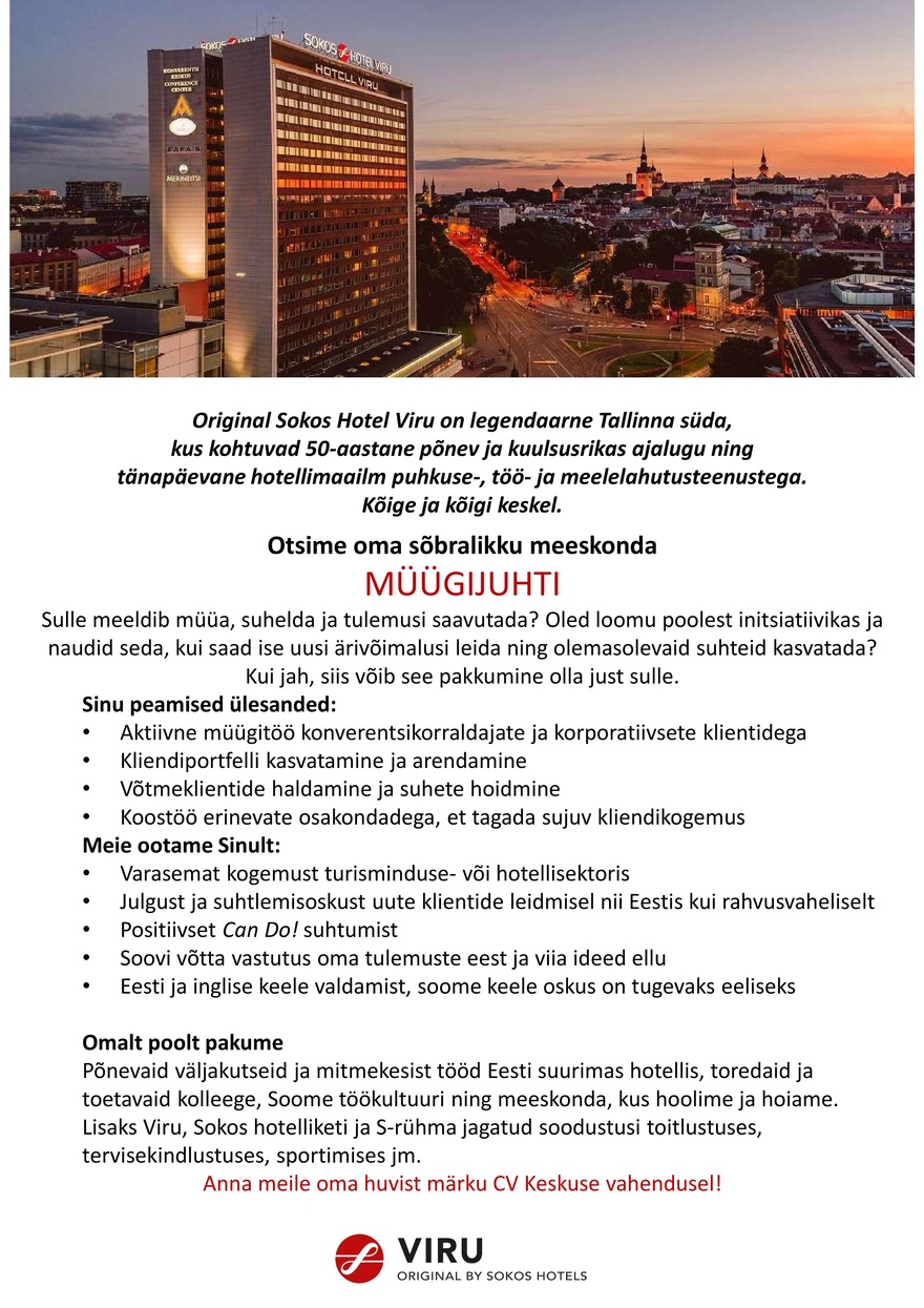 Sokotel AS MÜÜGIJUHT