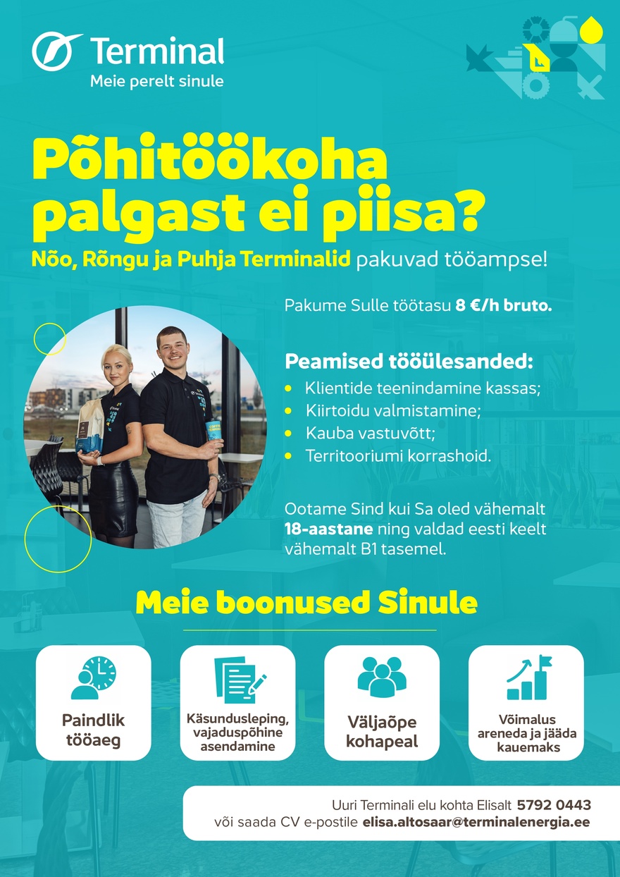 AS Terminal Tööampsud AS Terminal teenindusjaamades (Nõo, Rõngu, Puhja)