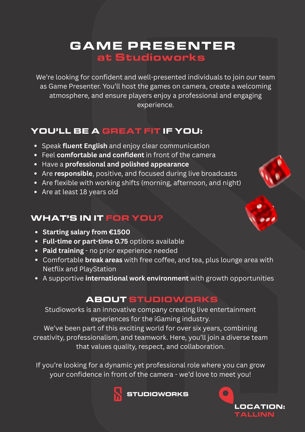 Studioworks OÜ Game Presenter