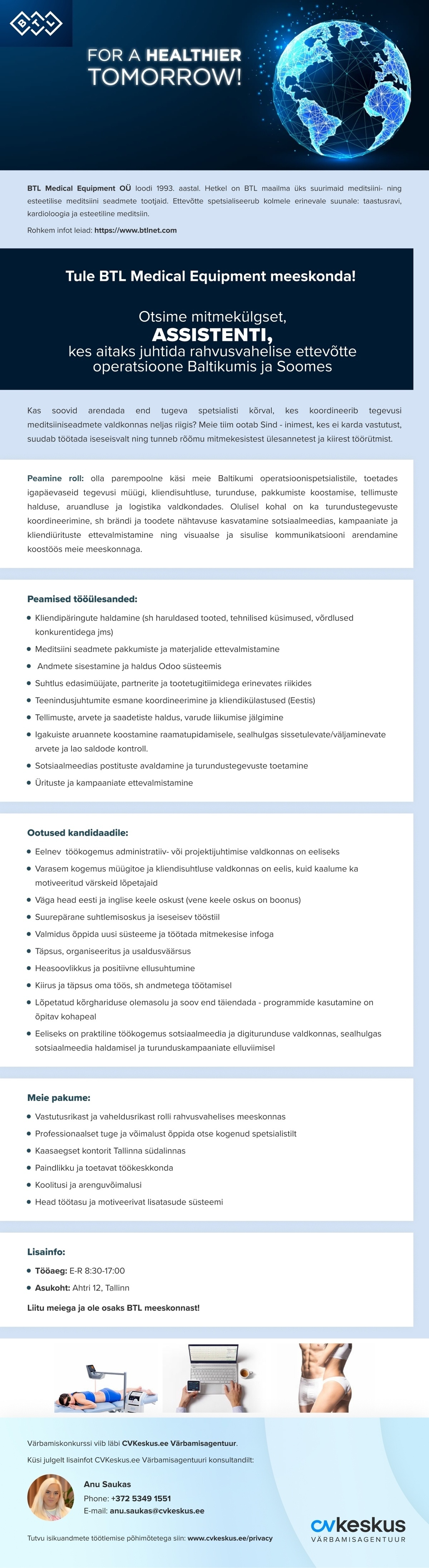 Btl Medical Equipment OÜ ASSISTENT