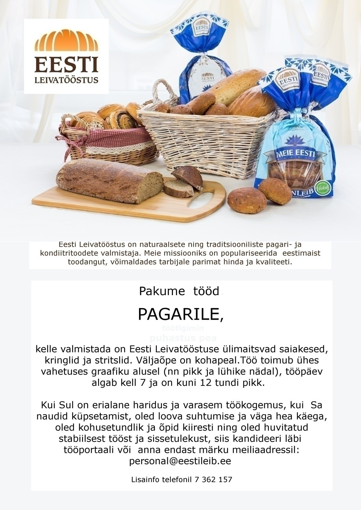 EESTI LEIVATÖÖSTUS AS Pagar