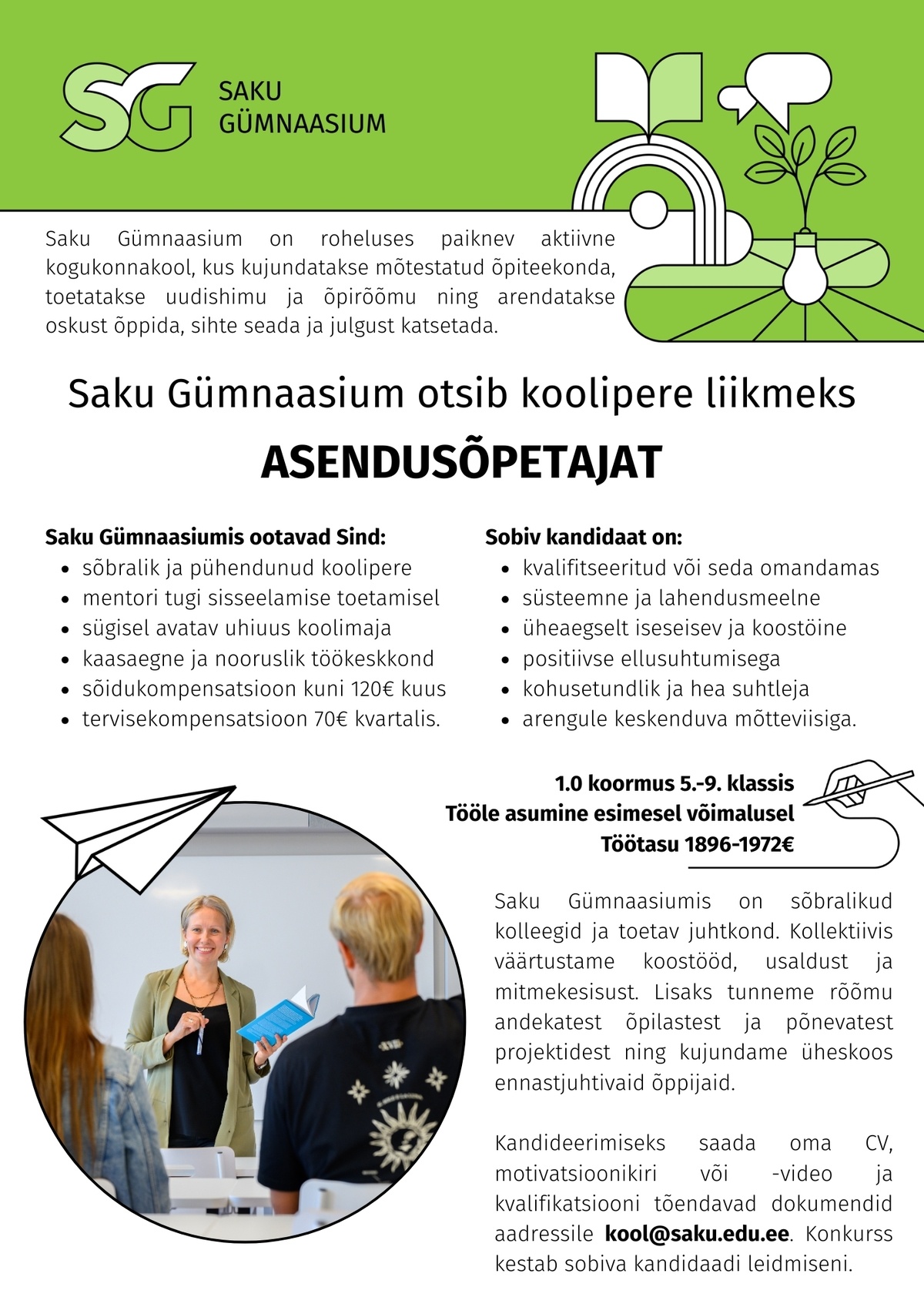 Saku Gümnaasium Asendusõpetaja