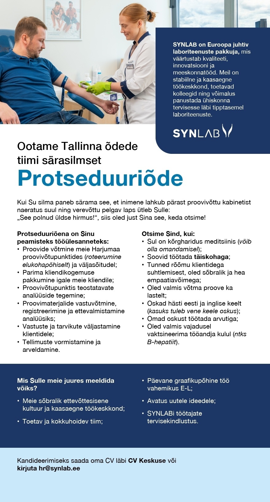 SYNLAB Eesti OÜ Protseduuriõde