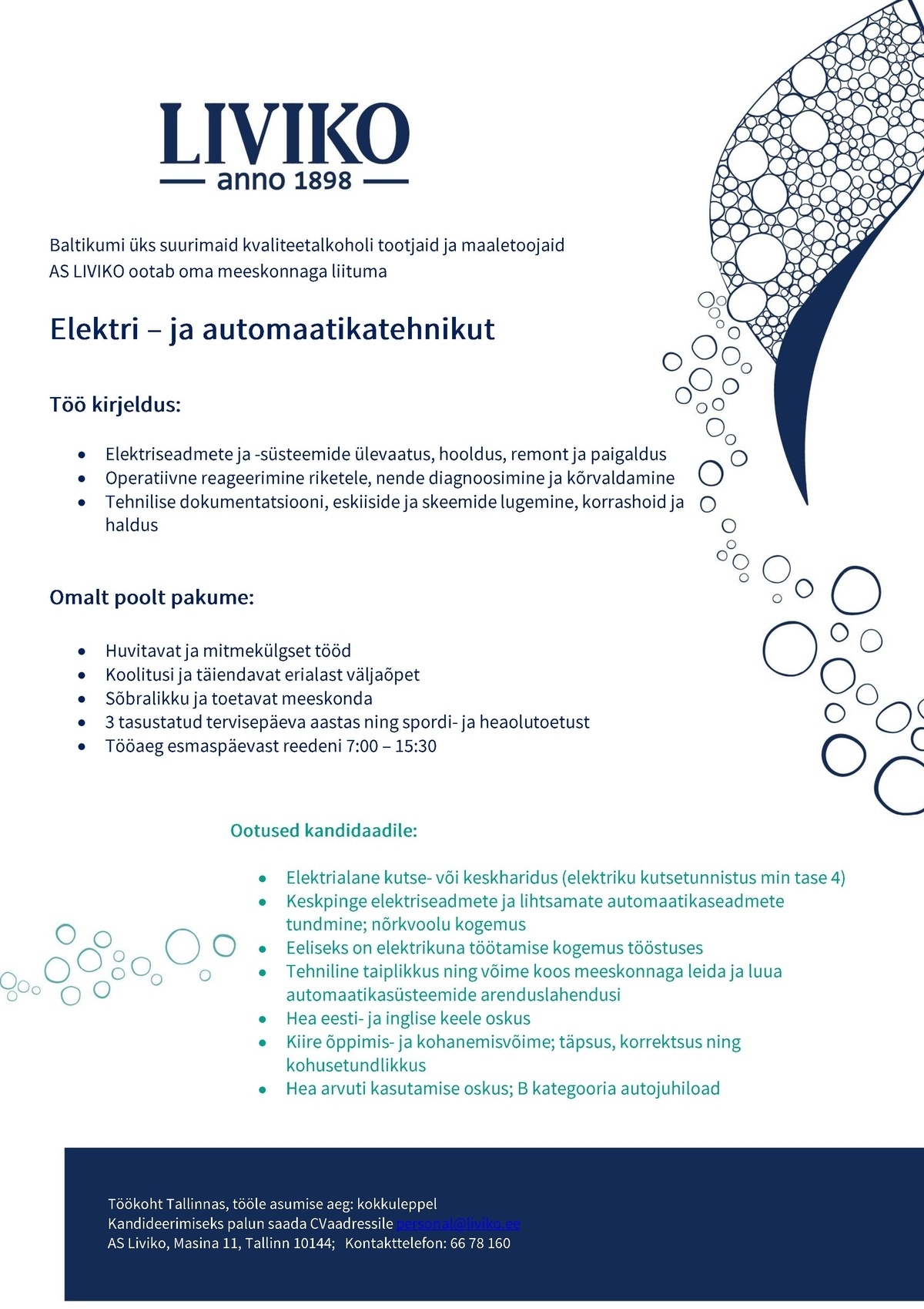 Liviko AS Elektri- ja automaatikatehnik