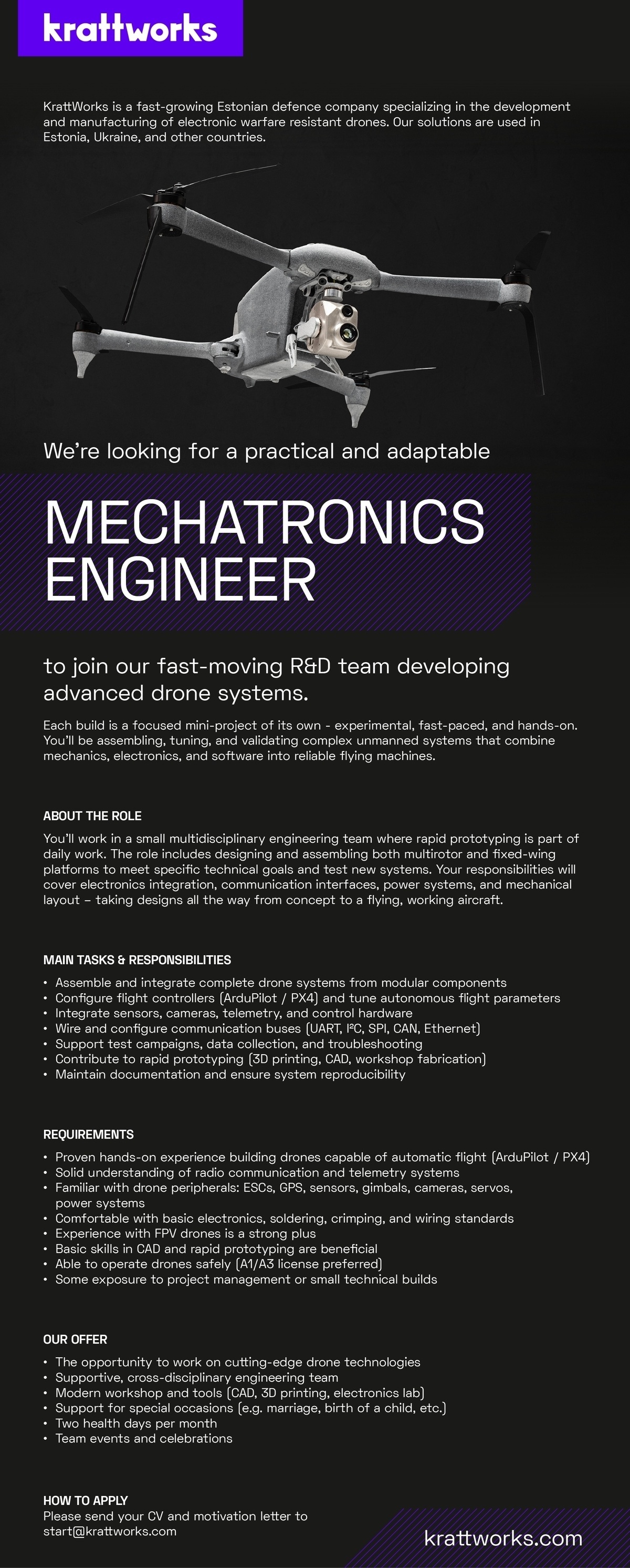 KrattWorks OÜ Mechatronics Engineer