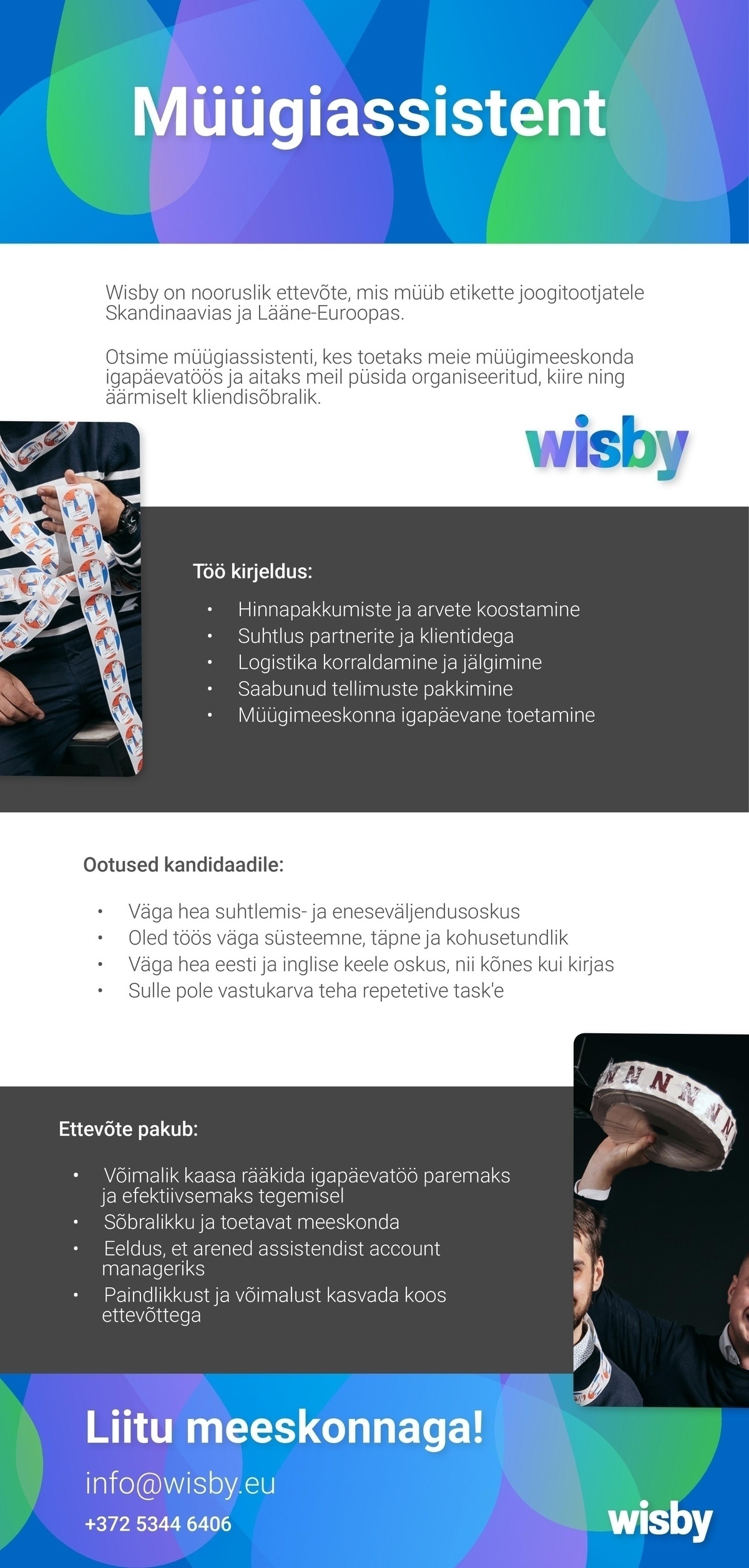 BIDE TECHNOLOGY OÜ Müügiassistent