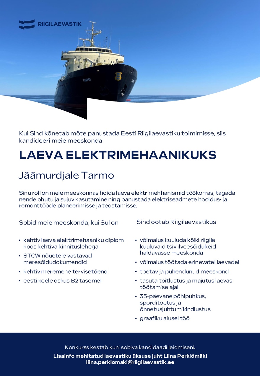 Riigilaevastik Laeva elektrimehaanik