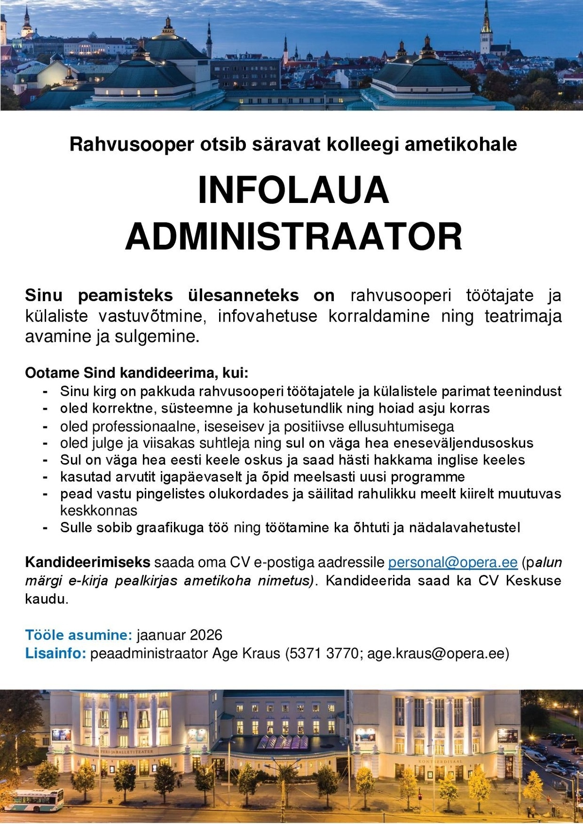Rahvusooper Estonia Infolaua administraator