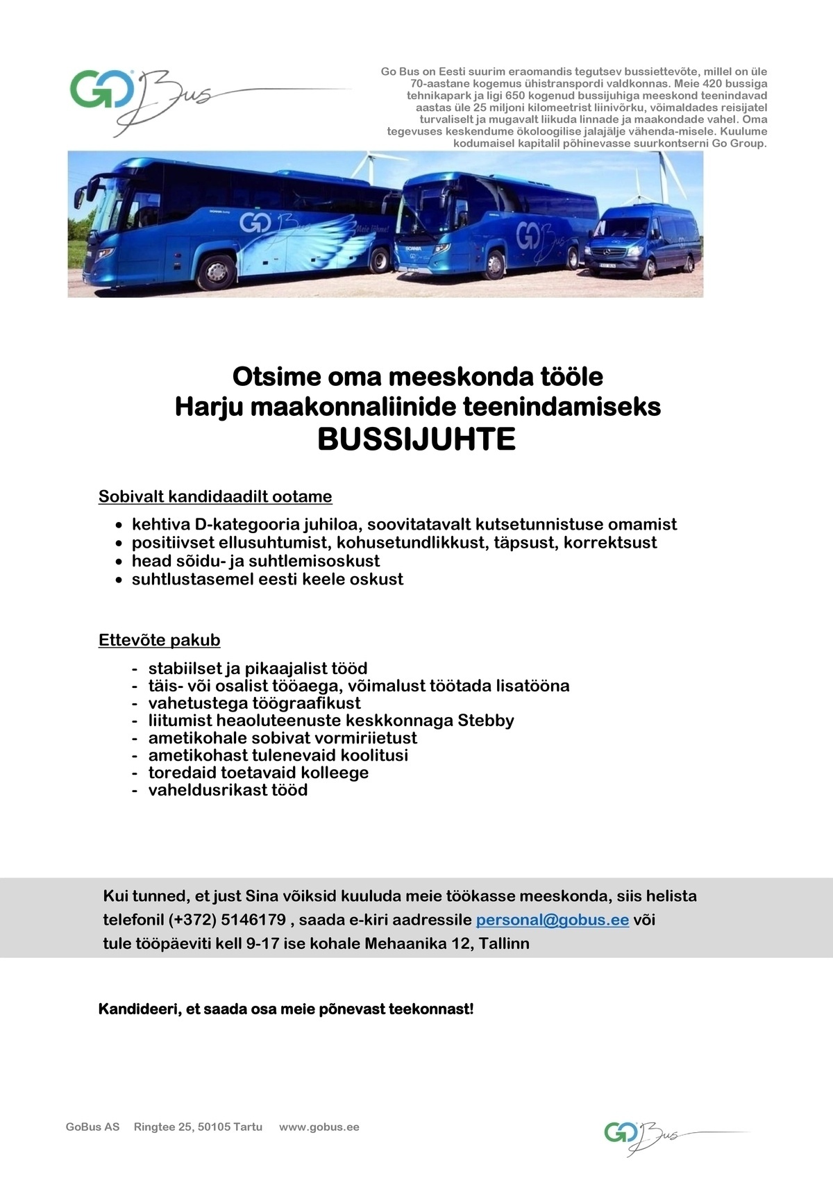 AS GoBus Harju maakonnaliinide bussijuht