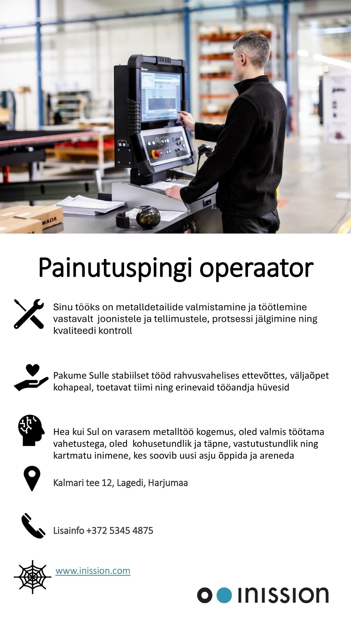 INISSION TALLINN OÜ Painutuspingi operaator