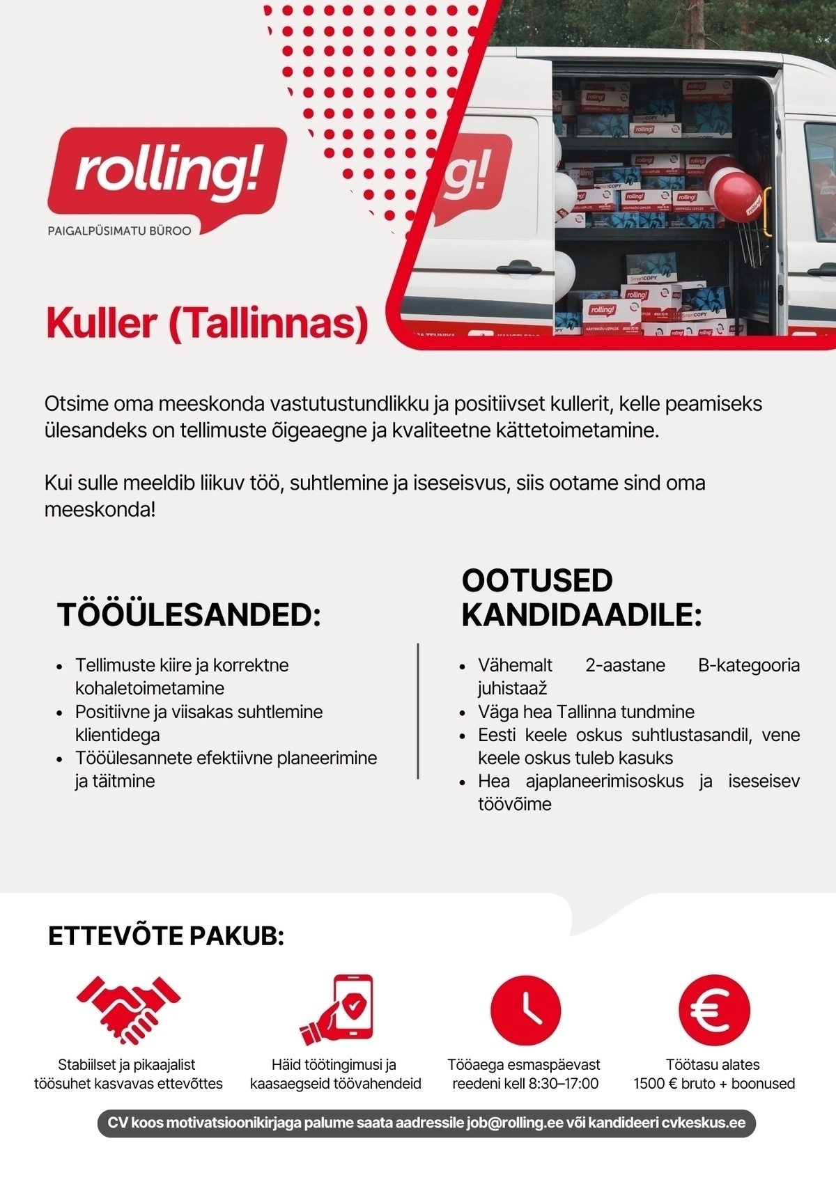 ROLLING OÜ Autojuht - kuller