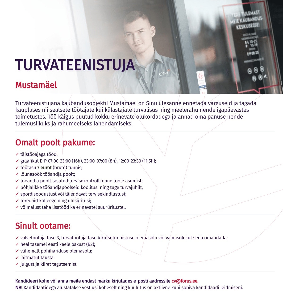 Forus Security AS Turvateenistuja Mustamäel