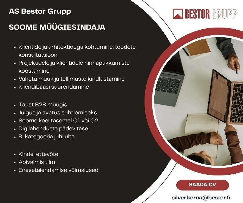 BESTOR GRUPP AS Soome müügiesindaja