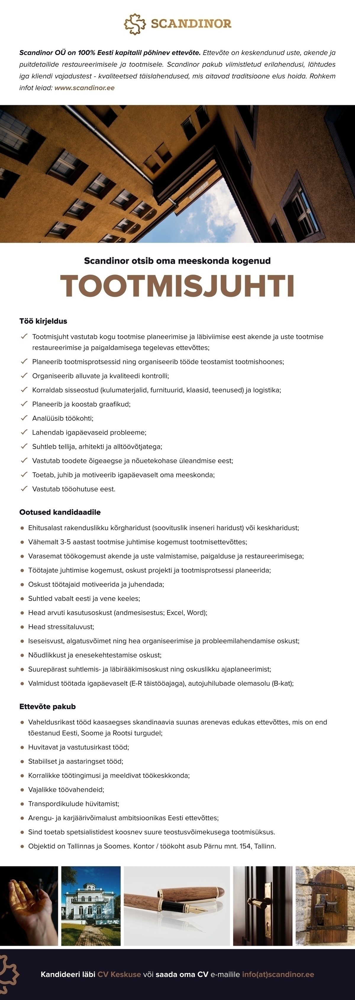 Scandinor OÜ Tootmisjuht