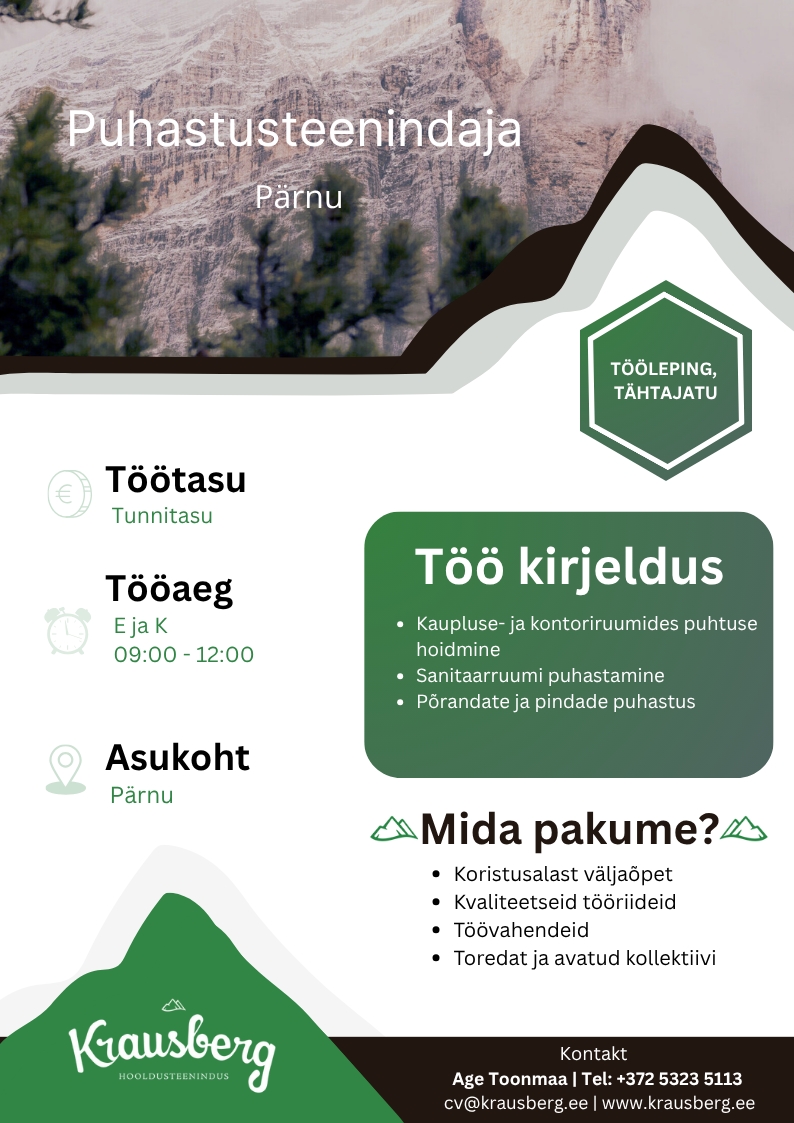 Krausberg Eesti OÜ Puhastusteenindaja, Pärnu (kauplus)